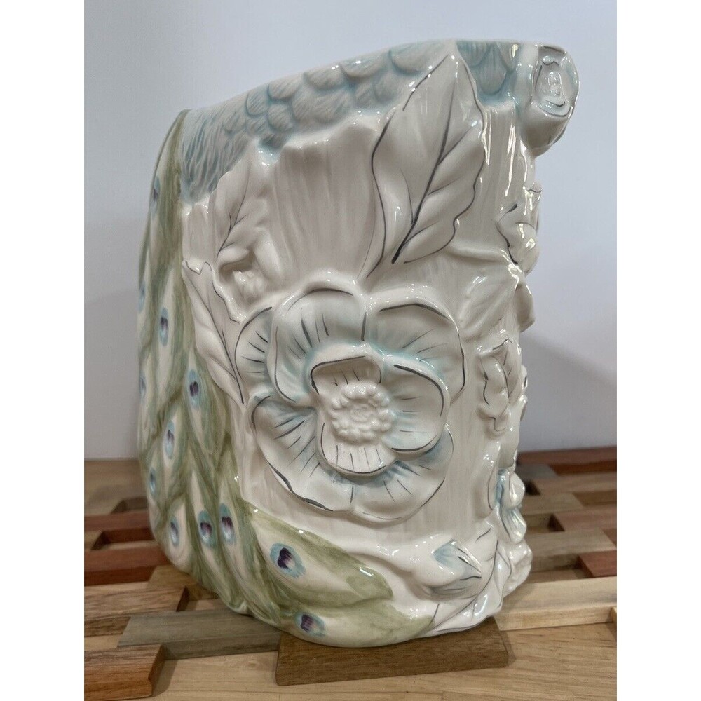 Edie Rose Peacock Collection Cookie Jar No Lid